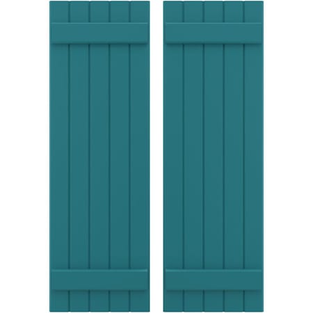 Americraft 5-Board (2 Batten) Exterior Real Wood Joined Board-n-Batten Shutters, ARW101BB518X44ANH